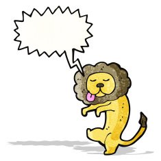 cartoon dancing lion