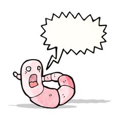 cartoon earthworm N3