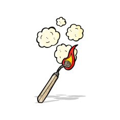 cartoon burning match N7