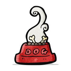cartoon dog food bowl