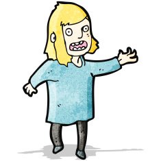 stressed woman cartoon