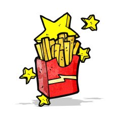 cartoon take out fries