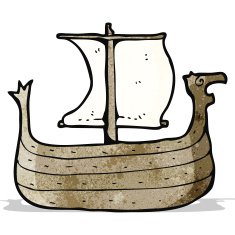Cartoon Viking Ship N11