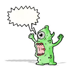 cartoon alien monster N18