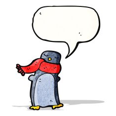 Cartoon penguin N46
