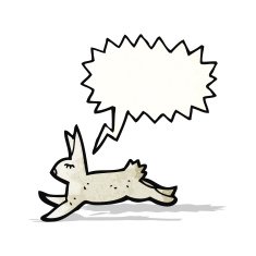 cartoon running rabbit