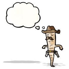 vegetable cartoon cowboy