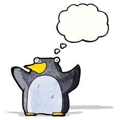 funny cartoon penguin N23