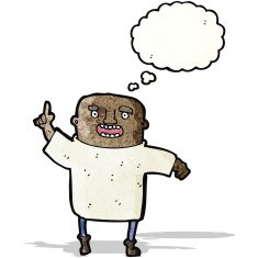 cartoon man with idea N41