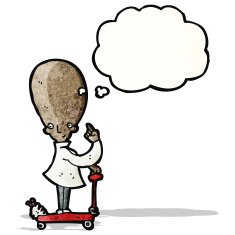 cartoon big brain scientist N2