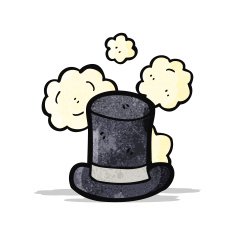 dusty old top hat cartoon
