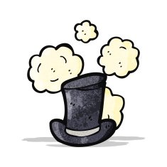 dusty old top hat cartoon N2