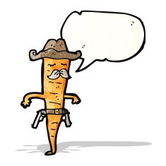 cowboy carrot cartoon