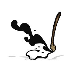 cartoon calligraphy brush N4