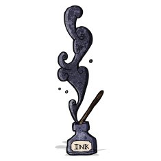 cartoon ink pot N3