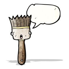 cartoon talking paintbrush N2