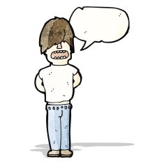 cartoon fashionable teenager