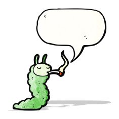 smoking caterpillar cartoon
