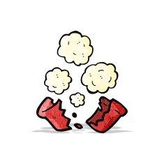 broken flower pot cartoon
