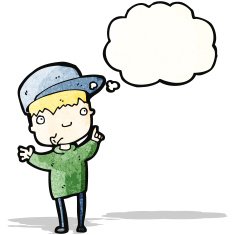 cartoon boy with idea N22
