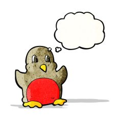 retro cartoon robin