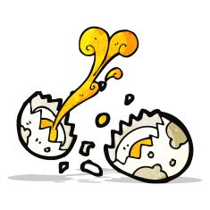 Cracked Egg Cartoon N6