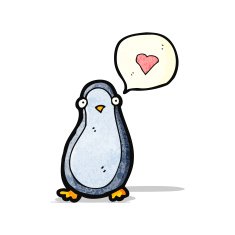 funny cartoon penguin N25