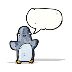 funny cartoon penguin N28