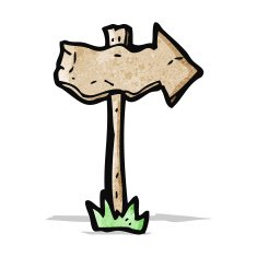 pointing arrow sign cartoon N2