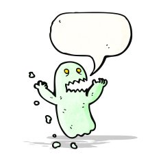 ghost with speech bubble N4