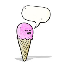 cartoon ice cream cone character