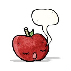 cute singing apple cartoon N3