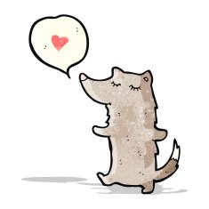 cute cartoon wolf