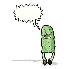 cartoon monster with speech bubble N65