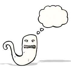 cartoon spooky white ghost N2
