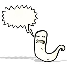shrieking ghost cartoon character N3