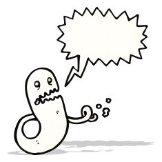 shrieking ghost cartoon character N4