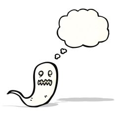 cartoon spooky white ghost N4