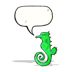 Cartoon Sea Horse N10