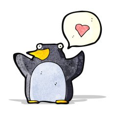 funny cartoon penguin N29