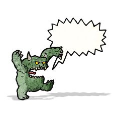 roaring monster cartoon N3