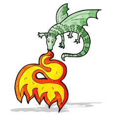 fire breathing dragon cartoon N2