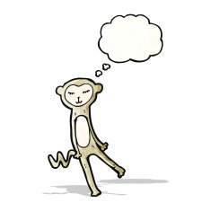 Funny Cartoon Monkey N25