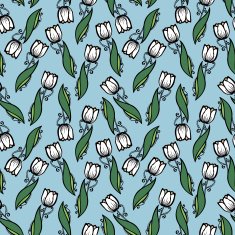 Seamless Floral Pattern (Vector) Hand Drawn Texture N27