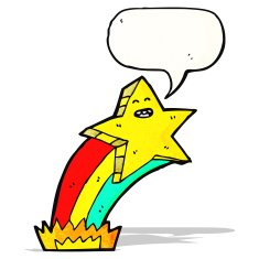 star with speech bubble cartoon