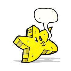 star with speech bubble cartoon N2