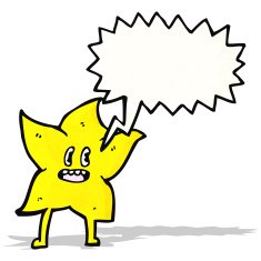star with speech bubble cartoon N4