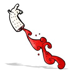 blood squirting arm cartoon