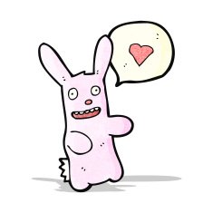 cartoon rabbit with love heart N5