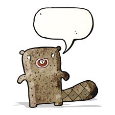 funny cartoon beaver N11